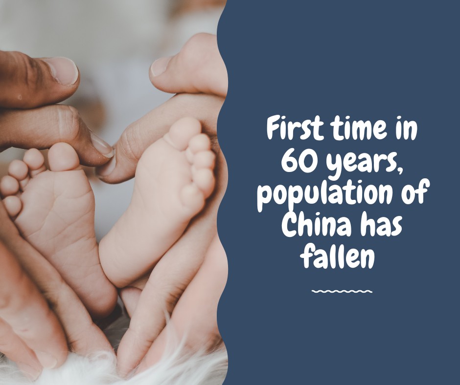 First time in 60 years, population of China has fallen