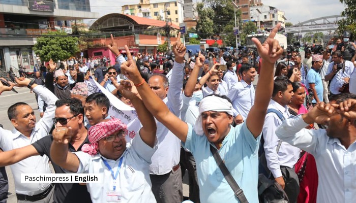 Education bill sparks massive teachers protest in Kathmandu