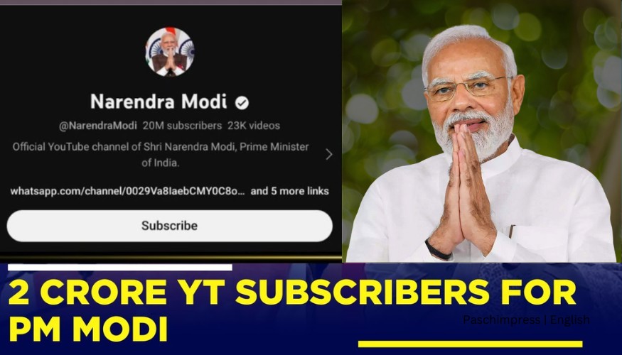 PM Narendra Modi becomes first world leader to have 20 million YouTube subscribers