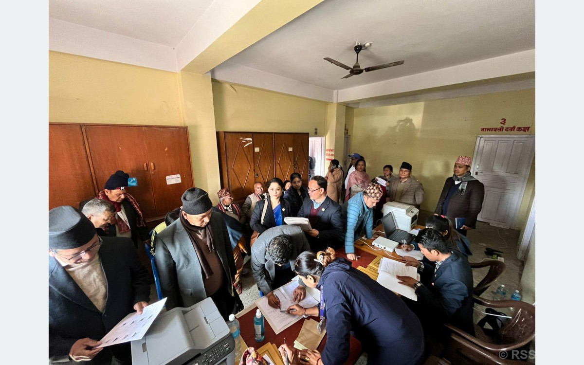 Candidates register their nomination papers in Bagmati Province